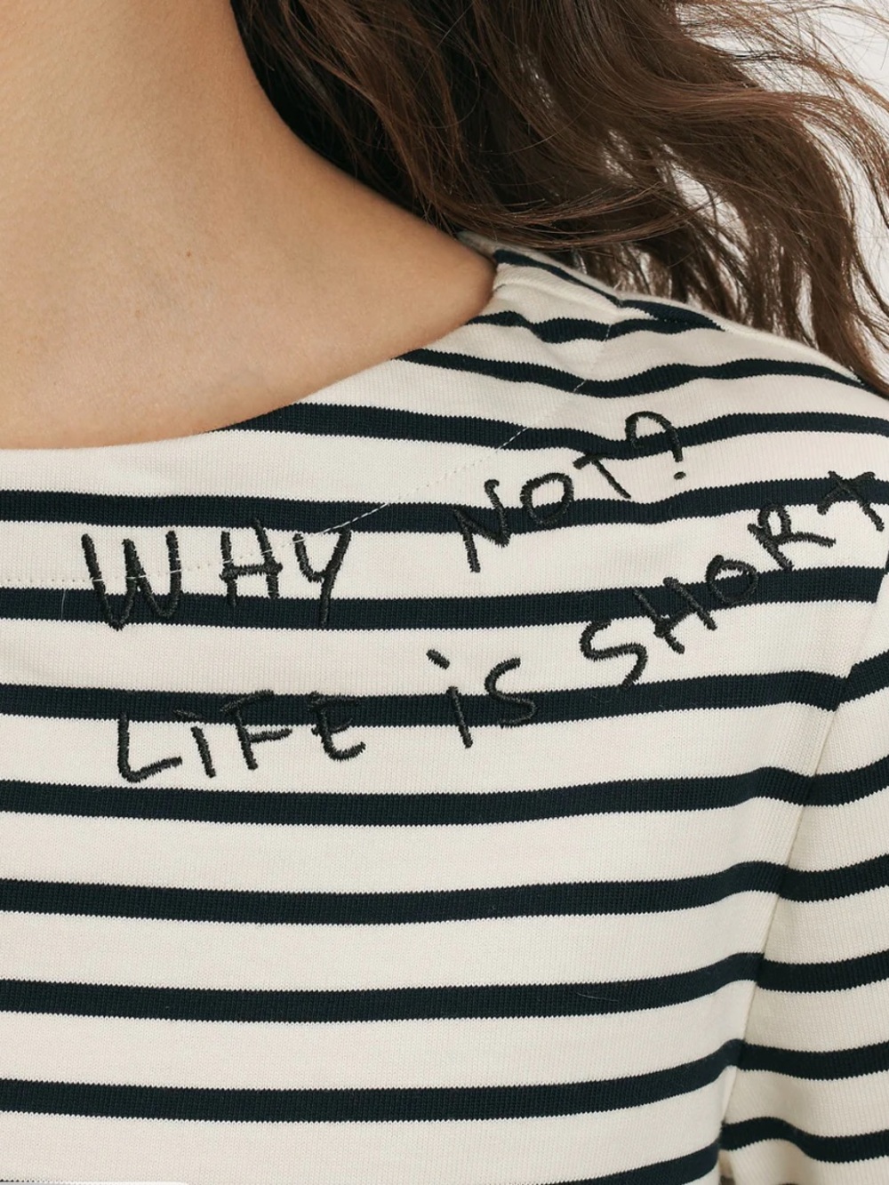 NWT Veronica Beard limited edition hovey embroidered stripe top - Picture 6 of 10